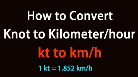 Convert Knots to Kilometres per hour (knot → km/h).
